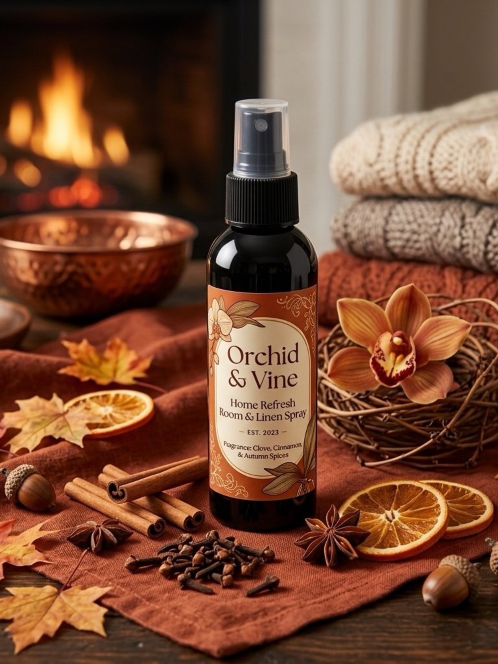 Orchid & Vine Home Refresh Room & Linen Spray  Home Harvest Combo